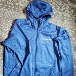 Karbon Full Zip Up Hoodie Mens Size L Blue